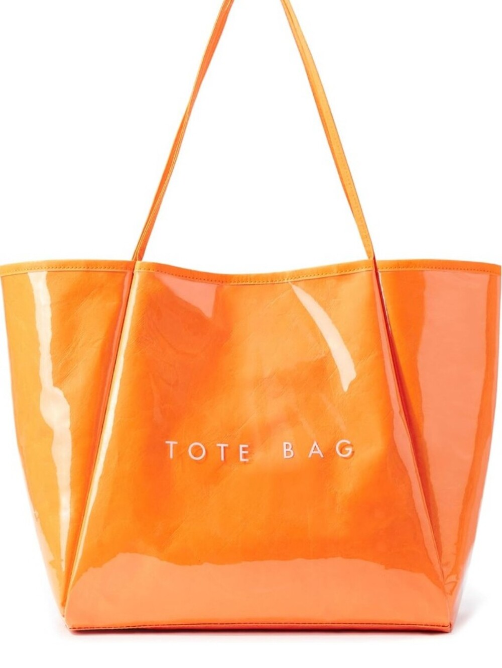 💙 2 For $85 Orange Jelly Tote Bag Large  Clear Waterproof Beach Travel Shoulder